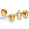 Çember küpeler cilalı küçük küresel çemberler için bakır altın kaplama geometrik top basit moda mücevher hediyeleri ersv92