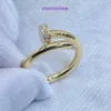 Carter Luxury Classic Screwnriver Love Rings Fashion unisex manschett högkvalitativ nagelring för kvinnor fashionabla personlig minimalist med originallåda