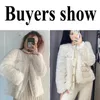 Lucyever Korean Fashion Lamb Wool Coats Women Streetwear Oneck Faux Fur Jackets女性秋の冬の太い暖かいぬいぐるみ240109