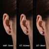 Stud Pendientes de moissanita clásicos con engaste de 6 puntas Pendientes de diamante de talla redonda brillante chapados en plata 925 con GRA YQ240110