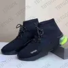 Skarpetki designerskie Sneakers Buty 2.0 1.0 Platforma Mężczyźni Woman Runner Triple Białe błyszczące dzianinowe kruszenia na poduszkę Skarpetkę klasyczny trampka US5-11.5 NO017B