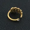 Cluster Ringe Edelstahl Ring Schmuck Gold Farbe Großhandel für Frauen Mode Geschenk Est Bijoux Femmes Joyas Mujer Store RBJKEJBA