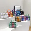 Vendas de fábrica Mulheres bolsas de ombro 9 cores atmosfera elegante contraste de couro bolsa bolsa gradiente de grande capacidade Bolsas de moda de tendência Bolsa de crocodilo 7709#