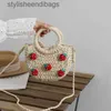 Shoulder Bags 2022 new cute cherry small fresh str bag hand-woven strberry messenger bagstylisheendibags