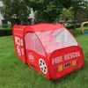 Forme de camion de pompier enfants enfants jouent tente Up Playhouse maison intérieur jardin extérieur jouet activités 240109