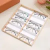 Jewelry Pouches Glasses Display Tray Eyewear Show Wood Velvet Organizer