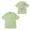 Tasarımcı Yüksek Kaliteli Erkek Tişört Sokak Giyim Erkek ve Kadın Giyim DTG Baskı Teknolojisi ABD Pamuk Yüksek Kalite Kollu Lotas Top T-Shirt A131