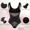 Pants Sexy Mesh Thongs Bodysuit Shapewear Women Slimming Sheath Flat Belly Underwear Tummy Control Cross Compression Body Shapers Xxxl