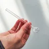 15 cm de longitud Tubo de quemador de aceite transparente Tubos de vidrio transparente Pyrex grueso para fumar Tubo de burbujeador Punto Quema de uñas Accesorios Jumbo ZZ