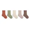 5 par Socals Socks Comfort Botton Child Socks Dzieci Chłopiec cieplejszy na cztery sezon Akcesoria dla dzieci 240109