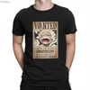 T-shirt da uomo Ultime T-shirt Wanted Uomo Rufy Gear 5 Nika T-shirt casual Girocollo T-shirt a maniche corte Abiti estiviL240110