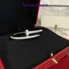 Carter Bracelets Designer Designer Bransoletka Seiko Full Diamond Nail dla kobiet złoto Splowany Luksusowy styl geometryczny ma pudełko na prezent