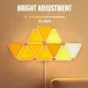 12pcs LED Smart WIFI Triangle Wall Lights - Create an Atmosphere with Music Synchronization & RGB Color Effects for Your Game Room, TV Room, or Bedroom!