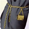 Bälten Tassel Gold Chain for Women Metal Belt Midje Ketting Riem Designer Mini Bag Body Jewel Ceinture Femme4173356