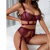 YBFDO Lingerie sensuelle femme Sexy évider soutien-gorge dentelle slips ensembles Push Up à armatures Costumes exotiques porno sous-vêtements en dentelle 240109