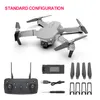 Kameralı Dronlar 4K HD İHA Havalandırma Fotoğrafçılığı Çift Kamera Katlanır Uçak E88 Uzaktan Kumanda Sabit Yükseklik Quadcopter