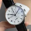 Iwcity kvalitetsdesigner Hight Chronograph Potofino Mechanical Watch Man Portugal TimeKeeping V7 avslöjar hela automatisk hine