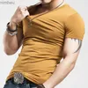 T-shirt da uomo 2023 Brand New Men T Shirt Top con scollo a V manica corta Tees moda uomo Fitness Hot T-shirt per uomo Spedizione gratuita Taglia 5XLL240110