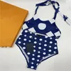 Maiô feminino trajes de banho clássico carta impressão uma peça maiôs encantador biquíni praia senhoras designer terno de natação moda swimwear