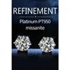 Stud PT950 platina Moissanite 925 sterling zilveren oorbellen 0,5-2CT Stud voor vrouwen schroef terug GRA Tifanny Co Prata S925 origineel YQ240110