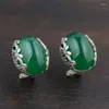 Dangle Earrings Chrysoprase Wholesale S925 Sterling Silver Electroplating Mosaic Style The Styles Of Female Simple