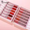 6pcsset Matte Velvet Lip Gloss À Prova D 'Água de Longa Duração Batom Líquido Cosméticos Beleza Matiz Lábios Maquiagem Maquillages 240110