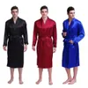 Mens Silk Satin Robes Bathrobe Nightgown Sleepwear Pajamas Pyjamas S~3XL Plus__Fit All Seasons 240110