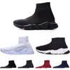 Chaussettes de créateurs Chaussures décontractées Plate-forme Hommes Hommes Femme Brillant Knit Speed Runner Sneaker Sock Shoe Master Emed Femmes Baskets Speeds Booties Paris