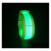 Andra festliga festförsörjningar LED -festival Glow Wrist Band Concert Glowing Armband Nylon Weaving Flashing Light Up WruhBand Brace DHCAP