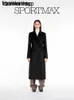 Alpaca Coat Maxmaras Wool Coat Samma material ((slutval) SportMax Autumn/Winter Women's Breasted Fleece 2016043306