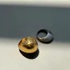 Europa Amerika Berühmte Designermarke Übertriebene Metallkugel Gold Silber Luxus Ring Charm Damenschmuck Trend 240109