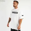 Homens camisetas Homens camisetas Verão Novos Esportes Lazer Algodão Redondo Pescoço Oversized T-shirt Moda Homens Roupas Ginásio Running Training SportswearL240110