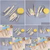 Other Garden Tools 60Sets Arrive Clay Set Y Scpture Handmade Diy 8Pcs/Set Drop Delivery Home Dh3Lv