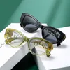 Persönlichkeit der Designer-Sonnenbrille: dekorative Sonnenbrille mit doppeltem F-Schönheitskopf, Katzenaugen-Sonnenbrille der Fan-Familie, netzrote Straßenfotografie-Brille GGUS
