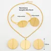 Necklace Earrings Set 18k Gold Plated And Jewelry African Dubai Ring 4Pcs For Engagement Anniversary