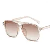 Солнцезащитные очки Женская мода 2024 Простые очки в большой оправе Ретро Классические пластиковые уличные дизайнерские очки UV400