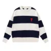 desiger Verve Womens Pullover Sweater Striped Soft Love stripe