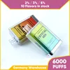 3日間のパフ6000バー使い捨てベイプペン10フレーバーeタバコ1500mahバッテリー12ml％3％5％カートリッジ気化器デバイスパフ6k