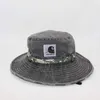 Wash camouflage large eaves outdoor sun shading hat men's and women's tide basin hat foldable wind rope