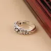 Cluster Rings Wish Selling Retro Thai Silver Black Rose Ring European And American Valentine's Day Proposal Hand Jewelry For Women