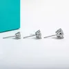 Stud AnuJewel 4/2/1ct Total Moissanite boucles d'oreilles en argent Sterling 925 certificat Moissanite boucles d'oreilles fournitures de fabrication de bijoux YQ240110