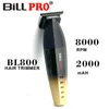Bill Pro BL800 Professional Barber 8000RPMモーターエレクトリックヘアトリマーオイルヘッド勾配ヘアフィニッシュマシン切削工具240110
