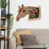 Scultura di giraffa 3d montata a parete Teste di giraffa Decorazioni da appendere a parete Arte della parete Ornamenti di statue di animali realistici 240109