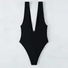 Set Summer 2023 Micro Bikini Brasils nya Onepiece Swimsuit Deep Vneck Big Backless Sexy Beach Resort Party Show Body Bikini Set