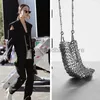 Shoulder Bags Fashion Sier Metal Sequins Women Shoulder Bags Designer Metallic Chains Crossbody Bag Luxury Evening Party Small Purses 2023stylishhandbagsstore