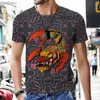 Männer T-Shirts 2022 Sommer Neue Totem serie T Shirt Für Männer Casual Übergroße Kurzarm Kleidung Street Hip Hop 3D druck Top TeesL240110