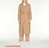 Maxmaras Women Cashmere Coat Maxmara podwójna wełna powiązanie 9011023106 rjkk