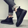 2023 Autumn Suede skórzane mężczyźni Retro Brown Slip-On Men's High-top swobodne buty do kostki dla mężczyzny