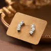 Stud TBCYD 1.2cttw D Colore Moissanite Smile Orecchino a bottone per le donne Certificato GRA 925 Sterling Silver Diamond Ear Studs Gioielli di lusso YQ240110