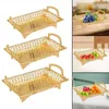 Plates Tray Table Organizer With Handle Serving Platter Fruit Storage Basket For Dining Room
